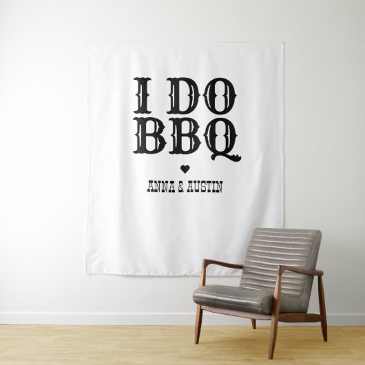 Tenture SIGNE MOBILE BBQ Rustique Mariage (En situation)