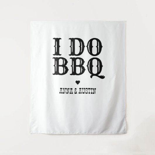 Tenture SIGNE MOBILE BBQ Rustique Mariage (Devant)