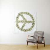 Tenture SIGNE SYMBOLE PAIX - Fleur Hippie guirlande (En situation (horizontale))