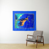 Tenture SIGNE Zodiaque Taurus enraciné dans la Terre et le (En situation (horizontale))