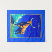 Tenture SIGNE Zodiaque Taurus enraciné dans la Terre et le (Devant (Horizontal))