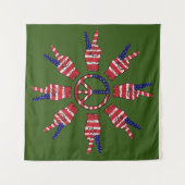 Tenture Signes de Paix Soleil (Devant (Horizontal))