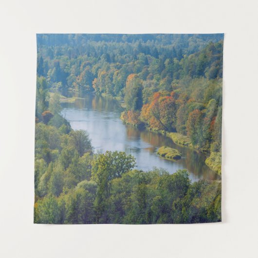 Tenture Sigulda Automne dans la vallée pittoresque de la r (Devant)