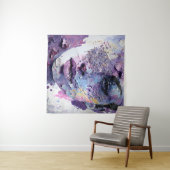 Tenture "Silence cristalline" - Portrait pourpre (En situation (horizontale))