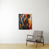 Tenture Silhouette Abstraite élégante dans l'art des tons (En situation)
