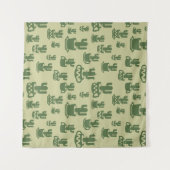 Tenture Silhouette de cactus succulent en tasses et pots (Devant (Horizontal))