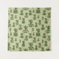 Silhouette de cactus succulent en tasses et pots