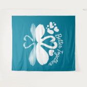 Tenture Silhouette de deux cygnes dans l'eau (Devant (Horizontal))