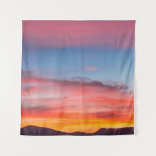 TENTURE SILHOUETTE DE LA MONTAGNE SOUS PHOTO CLOUDY BLUE S