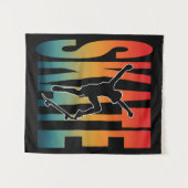 Tenture Silhouette de skateboard (Devant (Horizontal))