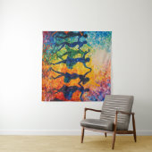 Tenture Silhouettes colorées dansant (En situation (horizontale))