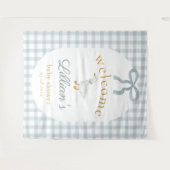 Tenture Silly Goose Blue Baby Shower Welcome Backdrop (Devant (Horizontal))