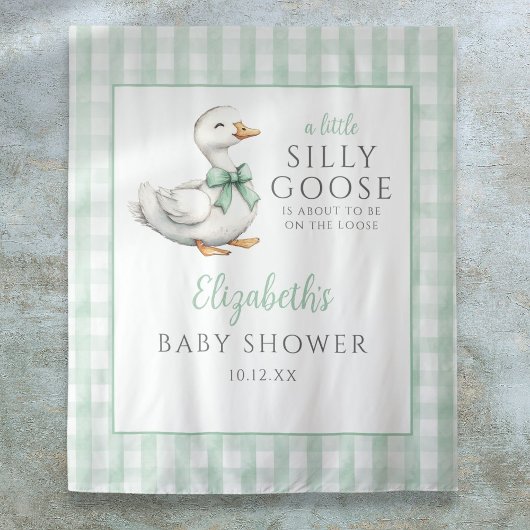 Tenture Silly Goose Neutral Baby shower photo fond