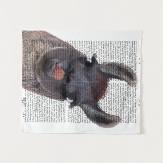 Tenture Silly Llama (Devant (Horizontal))