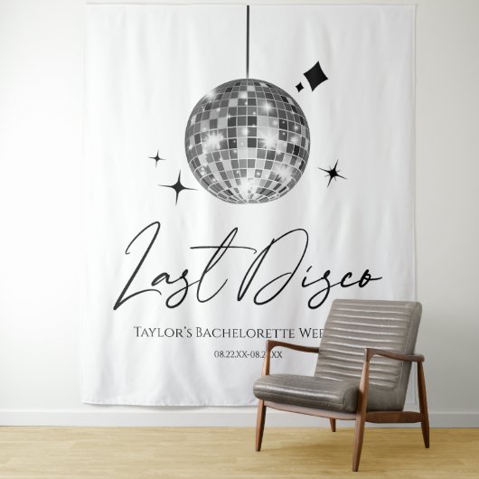 Tenture Silver Disco Ball Dernière Disco Bachelorette Part (En situation)