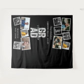 Tenture Silver GRAD Graduation Party 11 fond photo (Devant (Horizontal))