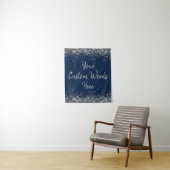 Tenture Silver Navy Blue Birthday Party Photo Booth Prop (En situation)