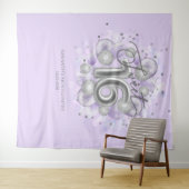 Tenture Silver Sweet 16 Anniversaires Ballons Lavande arri (En situation (horizontale))