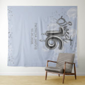 Tenture Silver Sweet 16 Ballons Anniversaires Doutons Bleu (En situation (horizontale))