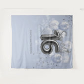 Tenture Silver Sweet 16 Ballons Anniversaires Dusty Blue f (Devant (Horizontal))