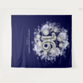 Tenture Silver Sweet 16 Ballons Anniversaires Royal Blue f (Devant (Horizontal))