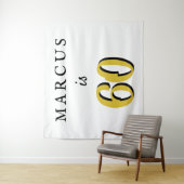 Tenture Simple 60e anniversaire Nom de la fête d'âge Conte (En situation)