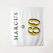 Tenture Simple 60e anniversaire Nom de la fête d'âge Conte (Devant)