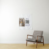 Tenture Simple animal name details QR code add text photo (En situation)