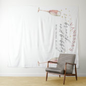 Tenture Simple arrière-plan de baby shower de mariage avec (En situation (horizontale))