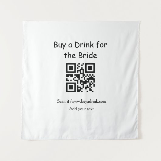 Tenture Simple bachelorette minimale acheter une mariée bo (Devant)
