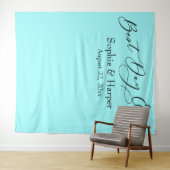 Tenture Simple Best Day Ever Fond de Photo Aqua (En situation (horizontale))