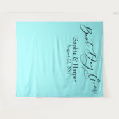 Tenture Simple Best Day Ever Fond de Photo Aqua (Devant (Horizontal))