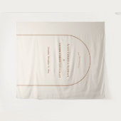 Tenture Simple Boho Arch Ivory Mariage fond photo (Devant (Horizontal))