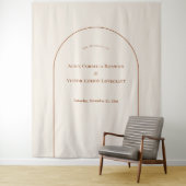 Tenture Simple Boho Arch Ivory Mariage fond photo (En situation)