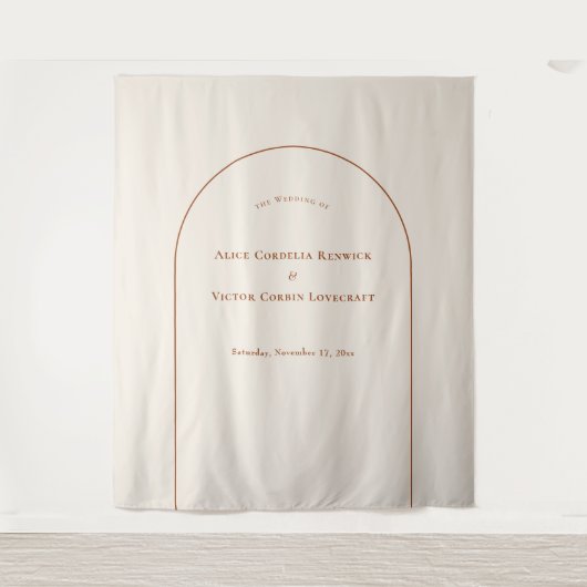 Tenture Simple Boho Arch Ivory Mariage fond photo (Devant)