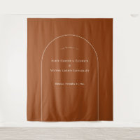 Simple Boho Arch Terracotta Mariage arrière-plan p