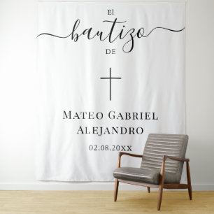 Tenture Simple Calligraphie Baptême Baptême espagnol