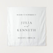 Tenture Simple Clean Elegant Wedding Welcome Sign (Devant (Horizontal))