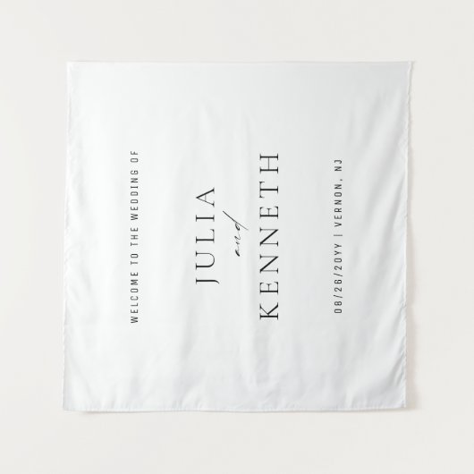 Tenture Simple Clean Elegant Wedding Welcome Sign (Devant)