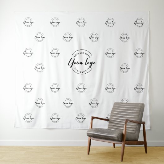 Tenture Simple Company Logo backdrop step and repeat (En situation (horizontale))