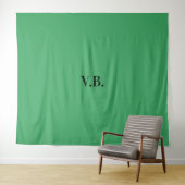 Tenture Simple couleur unie ajouter nom texte monogramme (En situation (horizontale))