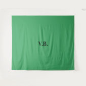Tenture Simple couleur unie ajouter nom texte monogramme (Devant (Horizontal))