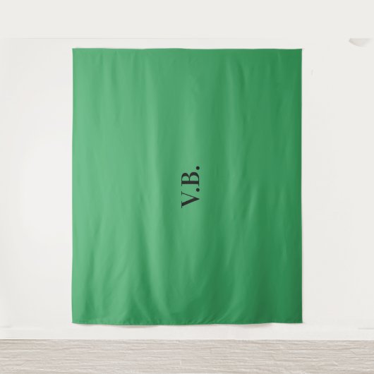 Tenture Simple couleur unie ajouter nom texte monogramme (Devant)