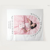 Tenture Simple Design Blanc Avec Photo Typo Classique (Devant (Horizontal))