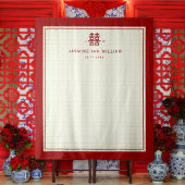 Tenture Simple Double Bonheur Mariage chinois