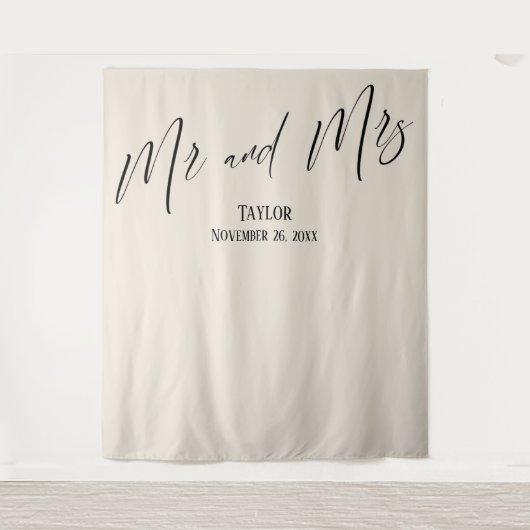 Tenture Simple Elegant M. et Mme Cream Fond photo (Devant)