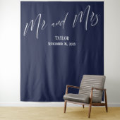 Tenture Simple Elegant M. et Mme Marine Contexte photo (En situation)