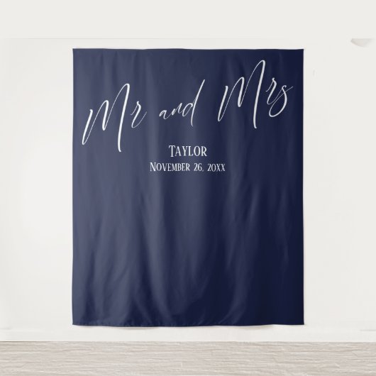 Tenture Simple Elegant M. et Mme Marine Contexte photo (Devant)