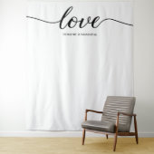 Tenture Simple élégant Mariage de script d'amour (En situation)