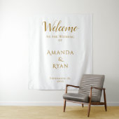 Tenture Simple Élégant Mariage de script de bienvenue (En situation)